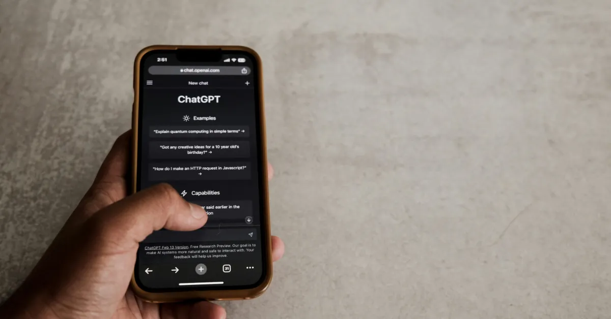 ChatGPT running on a smartphone. (Photo by Airam Dato-on)