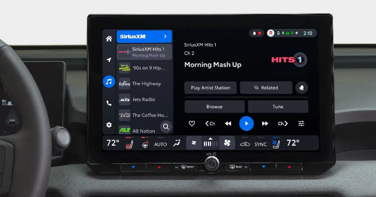 A Toyota infotainment system with the SiriusXM 360L experience. (Courtesy image)
