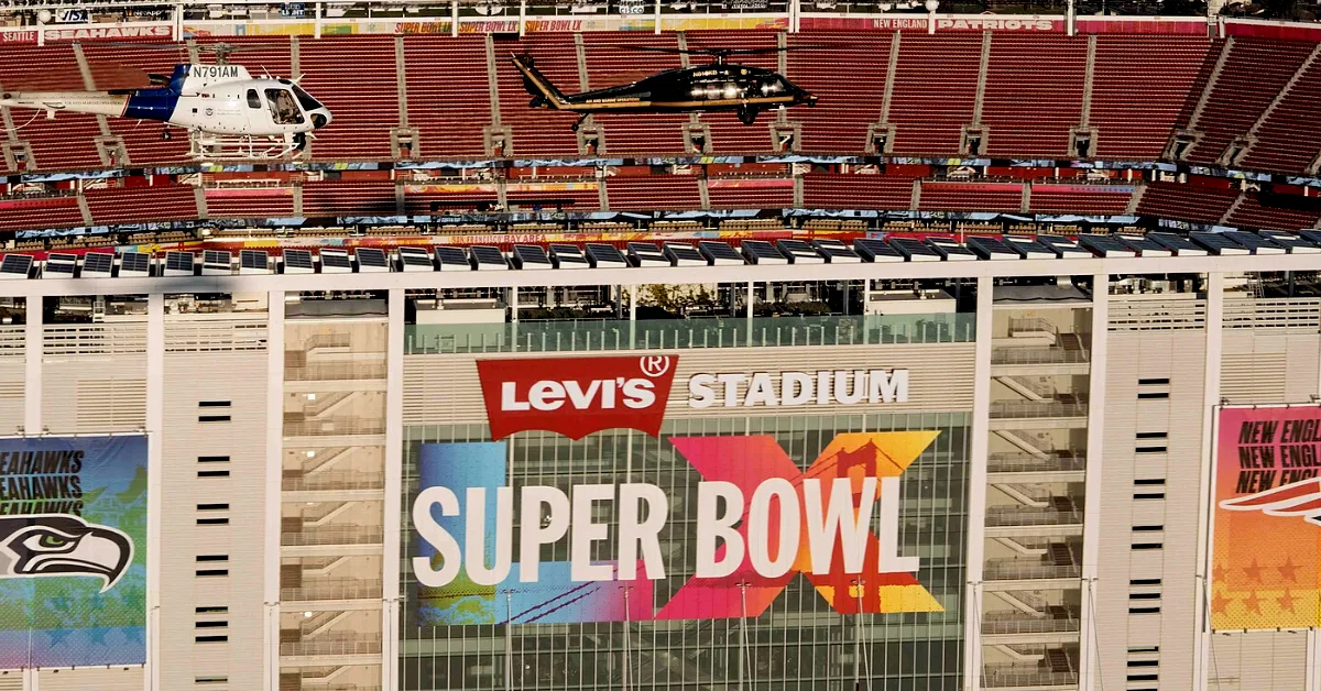Levi's Stadium, the host venue for Super Bowl LX. (Photo by Photo by Jeff Underwood, U.S. Customs and Border Patrol)