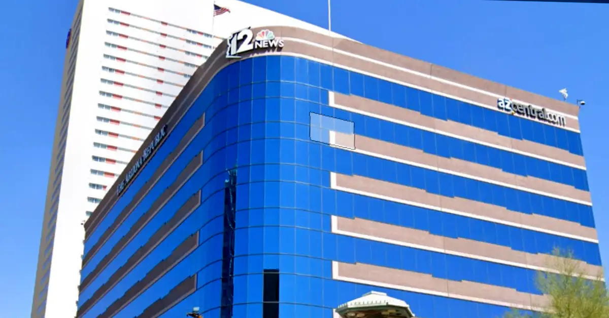 The co-located headquarters and television studios of TEGNA-owned KPNX and Gannett-owned Arizona Republic. (Photo courtesy Google Street View)