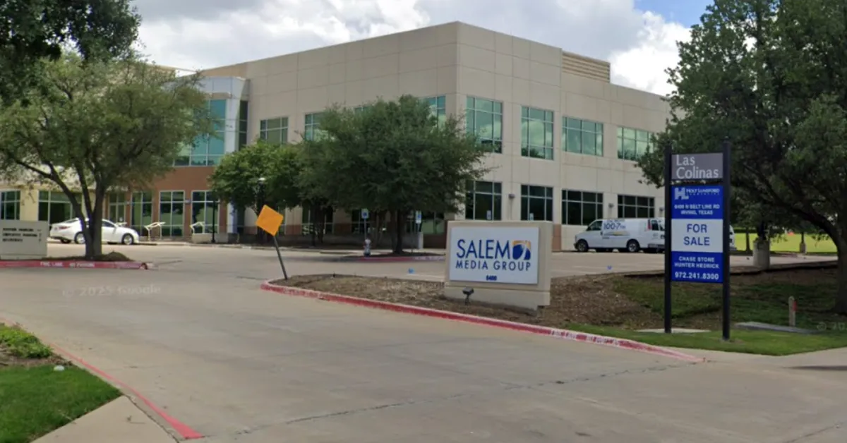 The Irvine, Texas headquarters of Salem Media Group. (Photo via Google Street View)