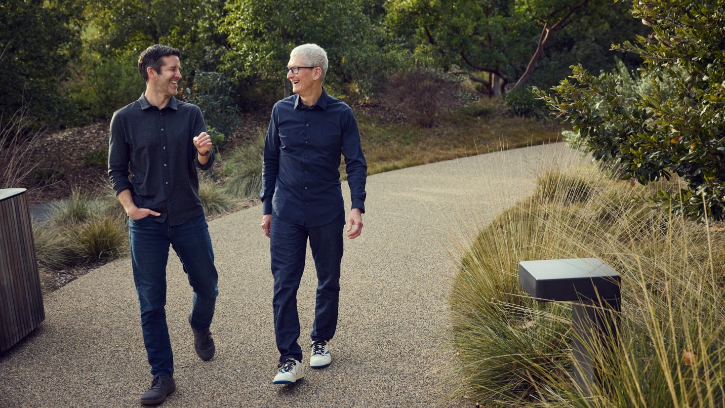 Apple CEO Tim Cook and Senior Vice President of Hardware Engineering John Ternus. (Courtesy photo)