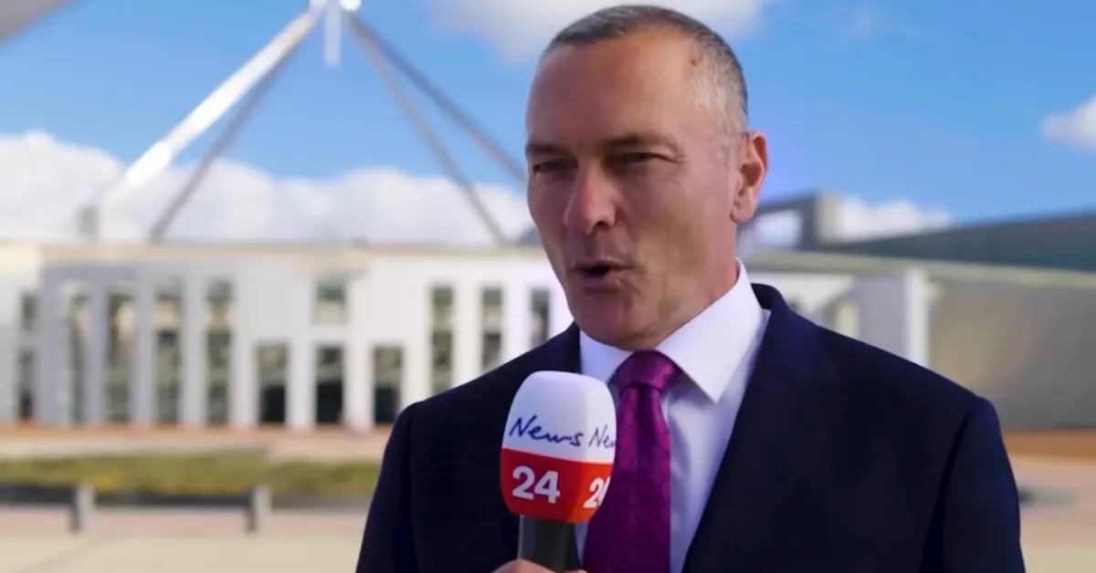 News24 includes a national 24-hour news network in Australia and an international channel with specialized editorial programming. (Still image via web broadcast, Graphic by The Desk)
