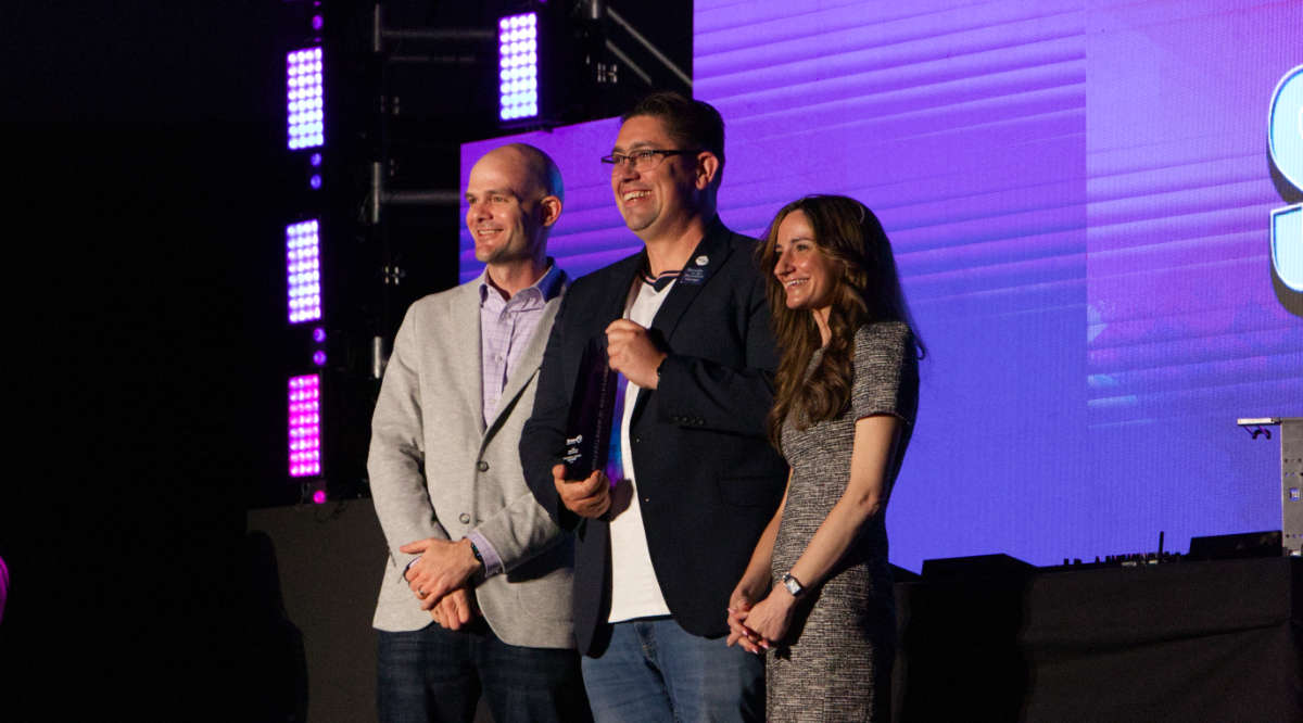 NEWSLETTER ONLY Giles Tongue Bango STreamTV Awards Giles Tongue of Bango receives a 2026 StreamTV Award at the StreamTV Show. (Photo by Matthew Keys for The Desk)