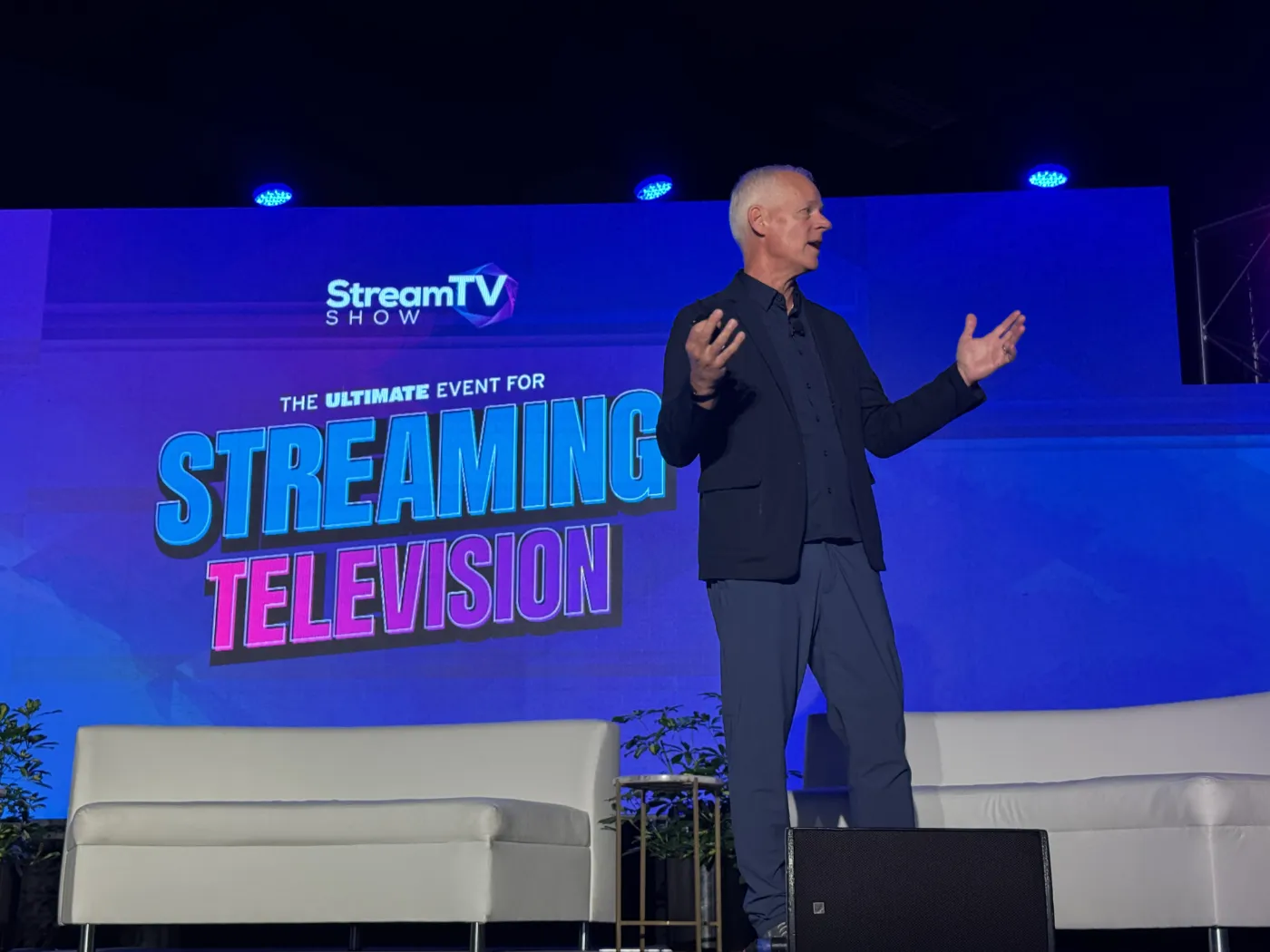 STORY ONLY Dave Bernath Wurl StreamTV Show WEBP TD Wurl CEO Dave Bernath delivers a keynote address during the StreamTV Show in Denver. (Photo by Matthew Keys for The Desk)