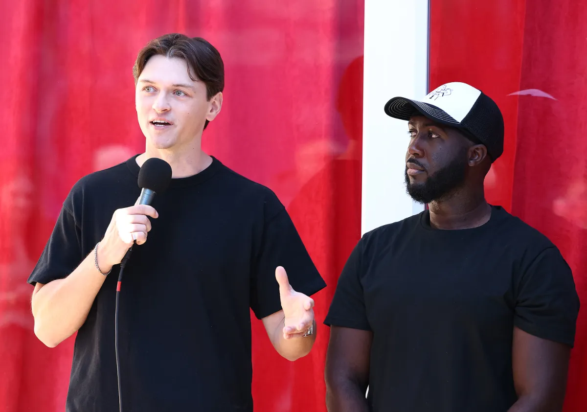 STORY ONLY Fox One World Cup Watchers WEBP TD TikTok influencers Austin Franklin (left) and Kevin Akoto will earn $50,000 each from watching and posting about the FIFA World Cup men's soccer tournament on behalf of Fox Sports and Fox One. (Handout photograph/Courtesy Fox Sports)