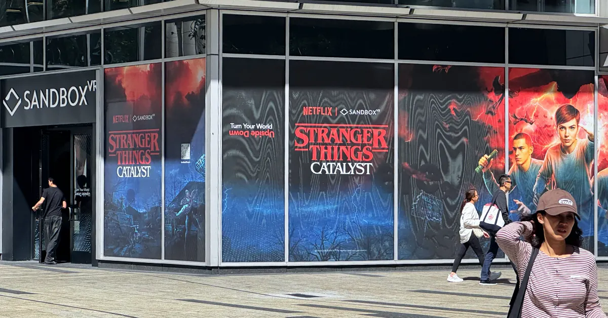 BLANK Netflix Sandbox Stranger Thing SF WEBP TD A pop-up virtual reality experience tied to the Netflix series "Stranger Things" at the Sandbox in San Francisco is pictured in June 2026. (Photo by Matthew Keys for The Desk)