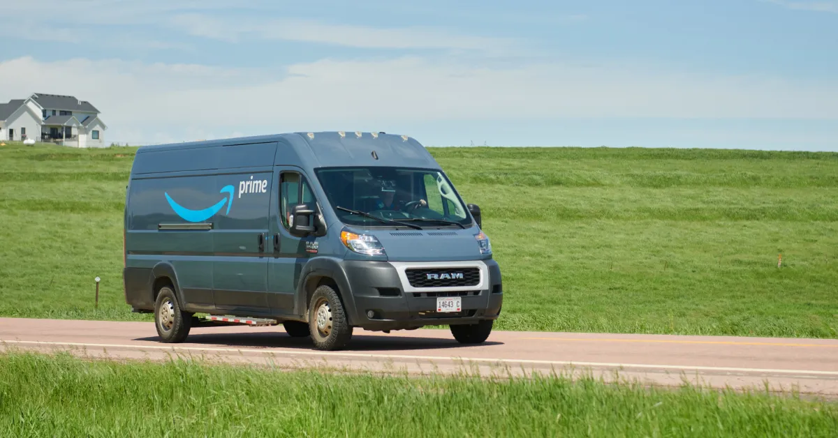 BLANK Amazon Delivery Van WEBP TD A delivery van used by Amazon. (Image courtesy Amazon/Handout)