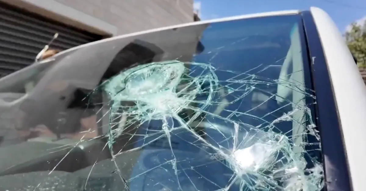 A Palestinian woman and a news crew from NBC were attacked during an interview in August 2026. (Still frame via broadcast, courtesy NBC News)