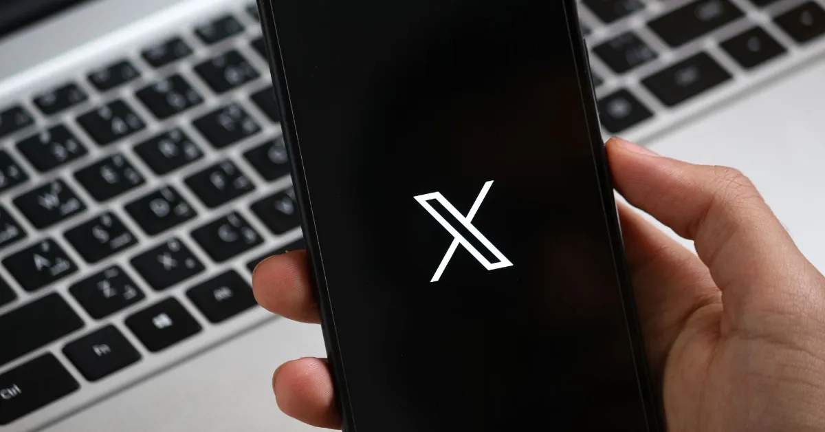 X.com running on a smartphone.