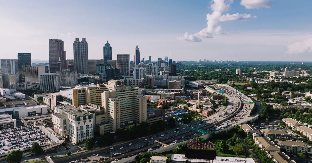 The Atlanta market saw the largest political ad spending during August 2026, according to AdImpact. (Photo edited by The Desk)