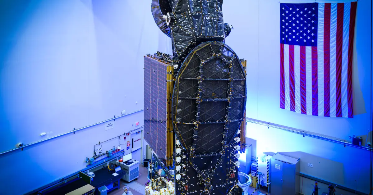 SiriusXM's latest satellite, SXM-11, was placed into operational orbit in September 2026. (Photo courtesy Intuitive Machines)