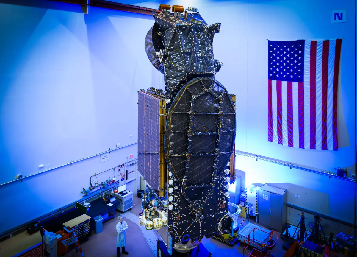 STORY ONLY Satellite SXM-11 SiriusXM MANDATORY COURTESY WEBP TD SiriusXM's latest satellite, SXM-11, was placed into operational orbit in September 2026. (Photo courtesy Intuitive Machines)