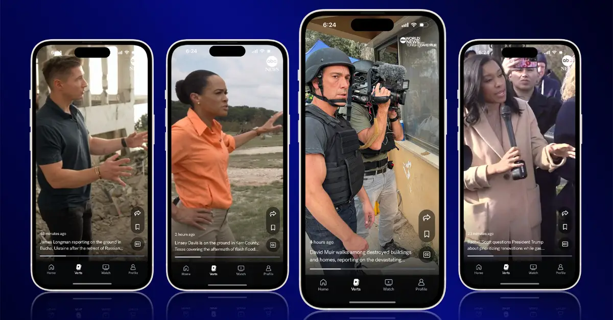 ABC News app users now have access to vertical video clips, with the feature coming soon to the ABC News website. (Courtesy image)