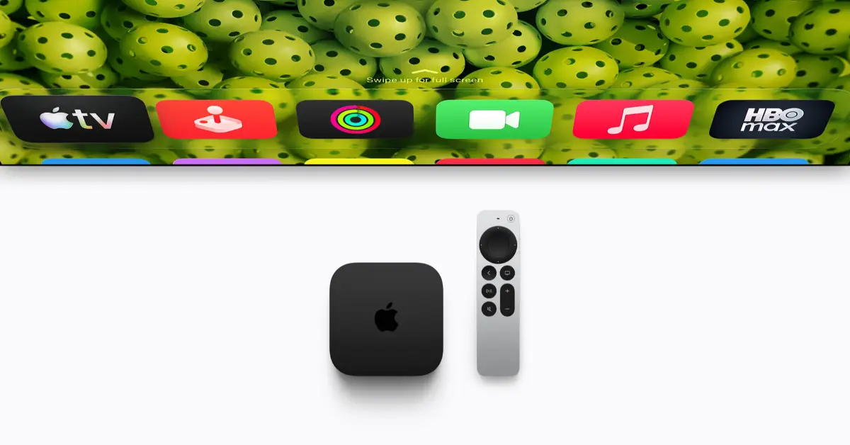 BLANK Apple TV 4K New 2026 2 Model WEBP TD The new Apple TV 4K includes an updated Siri remote control that can be found via the "Find My" app if it is lost. (Image courtesy Apple)