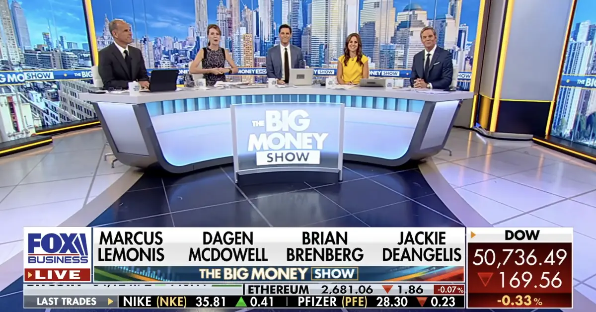A still frame form a broadcast of "The Big Money Show" on Fox Business Network. (Still frame via TV broadcast/Fox News Media)