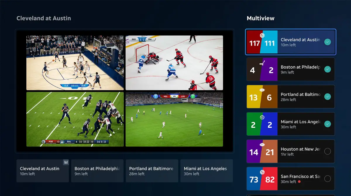 DIRECTV's new custom multiview feature is available for streamers using its own Gemini devices and those who watch live TV channels via Roku. (Courtesy image)