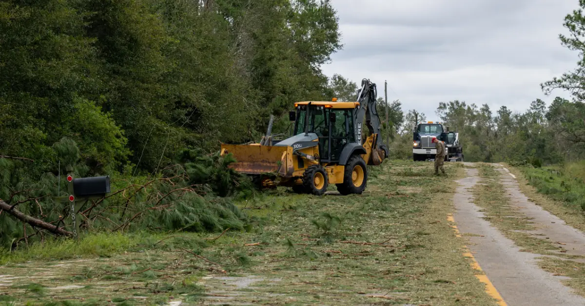 U.S. Air Force airmen assigned to the Florida Air National Guard's 202nd RED HORSE Squadron demonstrate disaster response capabilities in Santa Rosa County, Florida on October 10, 2026. (Photo by Airman 1st Class Ian Carton, U.S. Air Force)