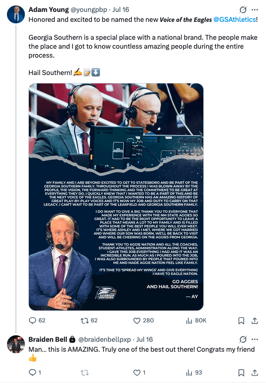 STORY ONLY Braiden Bell Tweet 1 SDR (Source: Braiden Bell/X.com, Screen capture by The Desk)