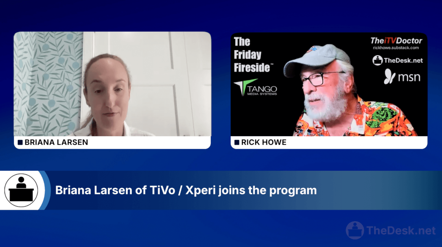 Video thumbnail of Xperi's Briana Larsen and talk show host Rick Howe.